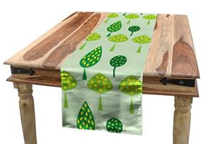Abakuhaus Tischläufer »Esszimmer Küche Rechteckiger Dekorativer Tischläufer«, Blätter Abstrakte Bäume Blühende