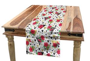 Abakuhaus Tischläufer »Esszimmer Küche Rechteckiger Dekorativer Tischläufer«, Aloha Moderne Triangel und Blumen