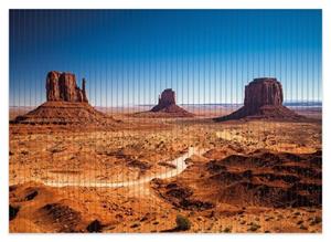 Wallario Schaum-Badematte »Monument Valley unter blauem Himmel« , Höhe 5 mm, rutschhemmend, geeignet für Fußbodenheizungen