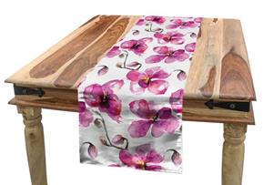 Abakuhaus Tischläufer »Esszimmer Küche Rechteckiger Dekorativer Tischläufer«, Aquarell Orchideen Feng Shui