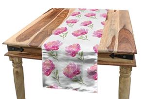 Abakuhaus Tischläufer »Esszimmer Küche Rechteckiger Dekorativer Tischläufer«, Blume Rosa Pfingstrosen-Garten