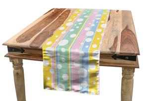 Abakuhaus Tischläufer »Esszimmer Küche Rechteckiger Dekorativer Tischläufer«, Abstrakt Pastellfarbig Streifen