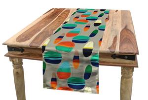 Abakuhaus Tischläufer »Esszimmer Küche Rechteckiger Dekorativer Tischläufer«, Abstrakte Geometrie zufällige Elemente