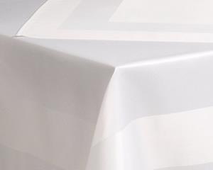 Haus und Deko Tischdecke »Tischdecke weiß mit Atlaskante Serie elegant Mitte« (1-tlg)