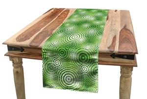 Abakuhaus Tischläufer »Esszimmer Küche Rechteckiger Dekorativer Tischläufer«, Abstrakt Circular Abgerundete Eco