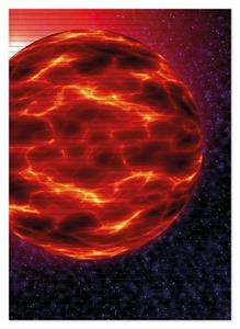 Wallario Schaum-Badematte »Abstrakter Planet im Weltall in glühendem rot« , Höhe 5 mm, rutschhemmend, geeignet für Fußbodenheizungen