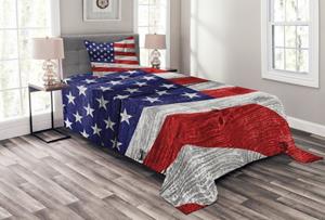 Abakuhaus Tagesdecke »Set mit Kissenbezügen Waschbar«, , Patriotisch America Patriotic Day