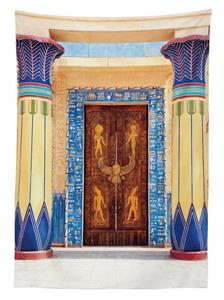 Abakuhaus Tischdecke »Farbfest Waschbar Für den Außen Bereich geeignet Klare Farben«, ägyptisch Ägypten Gebäude
