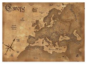 Wallario Schaum-Badematte »Alte Weltkarte Karte von Europa in englisch« , Höhe 5 mm, rutschhemmend, geeignet für Fußbodenheizungen