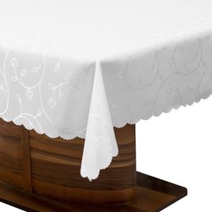 Simurq Tischdecke »Abwaschbar - Lotuseffekt, Wasserabweisend & Pflegeleicht Tischdecken« (Tischdecke weiß Grau Beige Tischdecke Rund - Tischtuch Table Cloth)