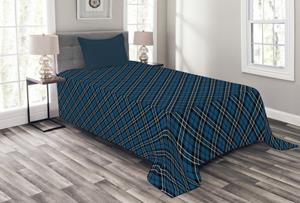 Abakuhaus Tagesdecke »Set mit Kissenbezügen Waschbar«, , Abstrakt Britische Tartan Stil