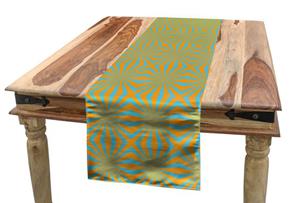 Abakuhaus Tischläufer »Esszimmer Küche Rechteckiger Dekorativer Tischläufer«, Abstrakt Blau Orange Illusion Kunst