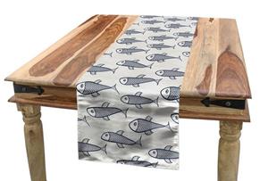 Abakuhaus Tischläufer »Esszimmer Küche Rechteckiger Dekorativer Tischläufer«, Aquarium Doodle Fisch Marine Life