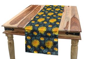 Abakuhaus Tischläufer »Esszimmer Küche Rechteckiger Dekorativer Tischläufer«, Blume Gelbe Chrysantheme
