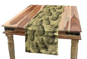 Abakuhaus Tischläufer »Esszimmer Küche Rechteckiger Dekorativer Tischläufer«, Ananas Tropic Grunge Muster