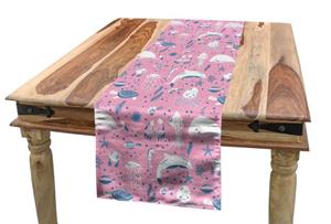 Abakuhaus Tischläufer »Esszimmer Küche Rechteckiger Dekorativer Tischläufer«, Aqua Quallen Das Leben in Marine-Stil