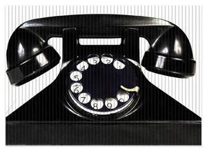Wallario Schaum-Badematte »Altes schwarzes Retro-Telefon mit Wählscheibe frontal« , Höhe 5 mm, rutschhemmend, geeignet für Fußbodenheizungen