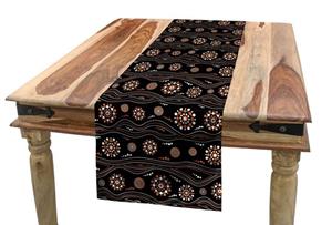 Abakuhaus Tischläufer »Esszimmer Küche Rechteckiger Dekorativer Tischläufer«, Aboriginal Abstrakt Dots und Wellen