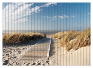 Wallario Schaum-Badematte »Auf dem Holzweg zum Strand« , Höhe 5 mm, rutschhemmend, geeignet für Fußbodenheizungen