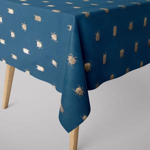 SCHÖNER LEBEN. Tischdecke » Tischdecke Käfer blau gold metallic verschiedene Größen«, handmade