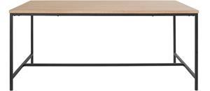 Andas Esstisch Vadum, (1 St.), mit Tischplatte in einer pflegeleiten Holzoptik und fühlbare Struktur, Gestell aus Metall schwarz, in verschiedenen Größen erhältlich, H&o