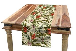 Abakuhaus Tischläufer »Esszimmer Küche Rechteckiger Dekorativer Tischläufer«, Blatt Romantische Aloha Weinlese
