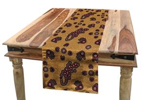 Abakuhaus Tischläufer »Esszimmer Küche Rechteckiger Dekorativer Tischläufer«, Aboriginal Reptile und Hand