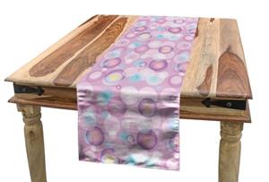 Abakuhaus Tischläufer »Esszimmer Küche Rechteckiger Dekorativer Tischläufer«, Blassrosa Leuchtende Farbe Bubbles