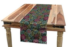 Abakuhaus Tischläufer »Esszimmer Küche Rechteckiger Dekorativer Tischläufer«, Blume Zusammenfassung Laub in Blooms