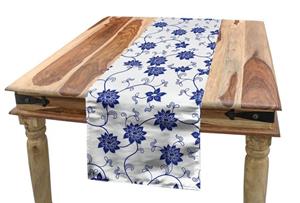 Abakuhaus Tischläufer »Esszimmer Küche Rechteckiger Dekorativer Tischläufer«, Blau Chinesische Blumennatur