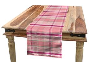 Abakuhaus Tischläufer »Esszimmer Küche Rechteckiger Dekorativer Tischläufer«, Rosa Tartan-Plaid-Muster-Quadrate