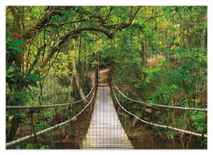 Wallario Schaum-Badematte »Hängebrücke im Urwald grüner Dschungel« , Höhe 5 mm, rutschhemmend, geeignet für Fußbodenheizungen