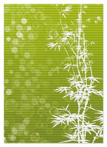 Wallario Schaum-Badematte »Bambusmuster grün-weiß« , Höhe 5 mm, rutschhemmend, geeignet für Fußbodenheizungen