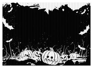 Wallario Schaum-Badematte »Halloween - Kürbisse und Fledermäuse in schwarz-weiß, Comic Stil« , Höhe 5 mm, rutschhemmend, geeignet für Fußbodenheizungen