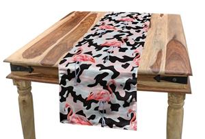 Abakuhaus Tischläufer »Esszimmer Küche Rechteckiger Dekorativer Tischläufer«, Flamingo Aquarell Natur Camo