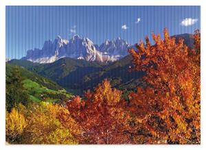 Wallario Schaum-Badematte »Herbst im Gebirgstal unter blauem Himmel« , Höhe 5 mm, rutschhemmend, geeignet für Fußbodenheizungen