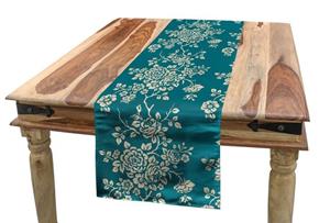 Abakuhaus Tischläufer »Esszimmer Küche Rechteckiger Dekorativer Tischläufer«, Blatt Rosen auf Blühende Zweige