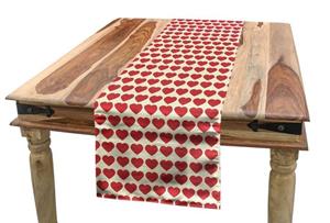 Abakuhaus Tischläufer »Esszimmer Küche Rechteckiger Dekorativer Tischläufer«, Valentine Vibrant Red Hearts