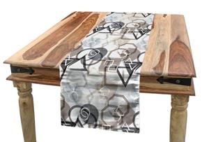 Abakuhaus Tischläufer »Esszimmer Küche Rechteckiger Dekorativer Tischläufer«, Abstrakt Triangles Squares Plygons