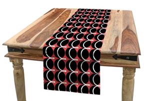 Abakuhaus Tischläufer »Esszimmer Küche Rechteckiger Dekorativer Tischläufer«, Abstrakt Runde und die geschwungenen Streifen