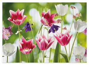 Wallario Schaum-Badematte »Blühende Blumen im Frühling in pink und weiß« , Höhe 5 mm, rutschhemmend, geeignet für Fußbodenheizungen