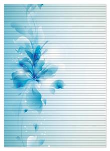 Wallario Schaum-Badematte »Blaues Blumenbuket« , Höhe 5 mm, rutschhemmend, geeignet für Fußbodenheizungen