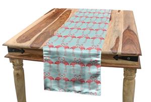 Abakuhaus Tischläufer »Esszimmer Küche Rechteckiger Dekorativer Tischläufer«, Aqua und Coral Flamingo Vögel