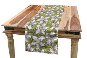 Abakuhaus Tischläufer »Esszimmer Küche Rechteckiger Dekorativer Tischläufer«, Blume Blühende Blütenblätter Botanical