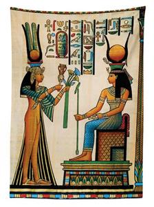 Abakuhaus Tischdecke »Farbfest Waschbar Für den Außen Bereich geeignet Klare Farben«, ägyptisch Altägyptischen Papyrus