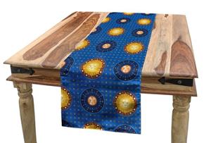 Abakuhaus Tischläufer »Esszimmer Küche Rechteckiger Dekorativer Tischläufer«, Astrologie astronomisch Ornament
