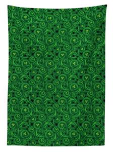 Abakuhaus Tischdecke »Farbfest Waschbar Für den Außen Bereich geeignet Klare Farben«, Abstract Green Irish Swirl Shamrock
