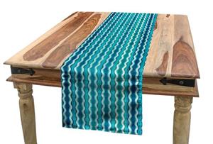 Abakuhaus Tischläufer »Esszimmer Küche Rechteckiger Dekorativer Tischläufer«, Abstrakt Wellenförmige Streifen-Muster