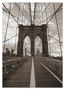 Wallario Schaum-Badematte »Brooklyn Bridge in New York« , Höhe 5 mm, rutschhemmend, geeignet für Fußbodenheizungen
