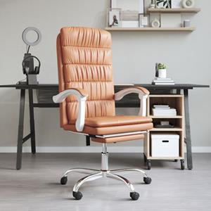 VidaXL Kantoorstoel verstelbaar kunstleer bruin